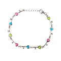 Sterling Silver 7-inch Key to Your Heart Bracelet