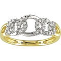 10k Two-tone Gold 1/6ct TDW Diamond Circle Ring (I-J, I2-3)