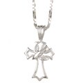 Sterling Silver Peaceful Dove Cross Necklace