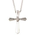 Sterling Silver Cubic Zirconia Cross Necklace