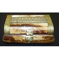 Handcrafted Brass and Bone Chest (India)