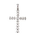 18k White Gold 4/5ct TDW Diamond Cross Necklace (H-I, SI)