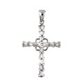 18k Gold 1/2ct TDW Diamond Cross Necklace (H-I, SI)
