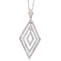 18k White Gold 2/3ct TDW Diamond Necklace (H-I, SI)