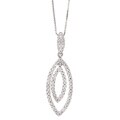 18k Gold 2/5ct TDW Diamond Marquise Necklace (H-I, SI)