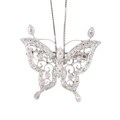 18k White Gold 3/5ct TDW Diamond Butterfly Brooch
