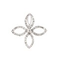 18k White Gold 1/4ct TDW Diamond Flower Necklace (J, I)