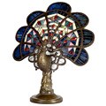 Tiffany-style Royal Peacock Table Lamp