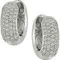 10k Gold 1/2ct TDW Diamond Huggie Earrings (I-J, I2-3)