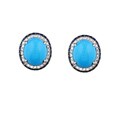 Encore by Le Vian 14k Gold Turquoise and Sapphire Earrings