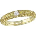 10k Yellow Gold Yellow and White Sapphire Ring