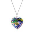 Sterling Silver Venetian Glass Heart Necklace
