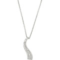 Sterling Silver 1/4ct TDW Diamond Journey Necklace (J, I2)