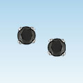 14k Gold 1/4ct TDW Black Diamond Solitaire Earrings
