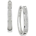 14k Gold 1ct TDW Princess-cut Diamond Hoop Earrings ( G-H, I1-I2 )