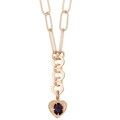 Elsa M 18k Rose Goldtone Byzatine Heart Necklace