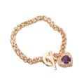 Elsa M 18k Rose Goldtone Byzantine Heart Bracelet