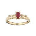 14k Yellow Gold Ruby and Diamond Ring