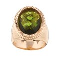 Elsa M 18k Rose Goldtone Chartreuse Ring