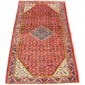 Persian Hamadan Hand-knotted Red/ Navy Rug (5'1 x 10')