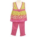 BT Kids Toddler Girl's Fuchsia/ Lime Floral Pants Set