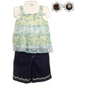 B.T. Kids Toddler Girl's Lime/ Turquoise Pants Set