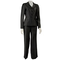 John Meyer Women's Sharkskin 4-button Pant Suit
