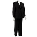 John Meyer Women's Plus-size Black Pantsuit