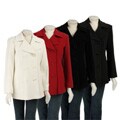 AK Anne Klein Notch Collar Double-breasted Peacoat