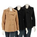 AK Anne Klein Petite Double-breasted Wool Pea Coat