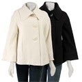 AK Anne Klein Single-breasted Swing Peacoat