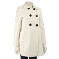 AK Anne Klein Double-breasted A-line Walking Coat