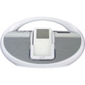 White iPod Clock Radio Boom Box Dock (Refurb)