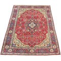 Sino Tabriz Hand-knotted Red/ Navy Rug (8'1 x 11'4)