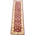 Afghan Vegetable-dyed Red/ Ivory Rug (2'7 x 10')