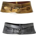 Linea Pelle Women's Wide Metallic Belt