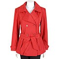 Black Rivet Women's Short Belted Rain Jacket