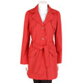 Black Rivet Women's Red Trench Coat