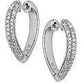 10k White Gold 1/2ct TDW Diamond Hoop Earrings ( H-I, I2-I3 )