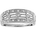 10k White Gold 1/6ct TDW Diamond Heart Ring