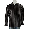 Perry Ellis Men's Long-sleeve Striped Woven Shirt