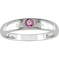 10k White Gold and Pink Sapphire Ring