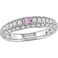 10k White Gold Pink and White Sapphire Ring