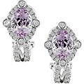 14k White Gold 1/2ct TDW Diamond Kunzite Earrings