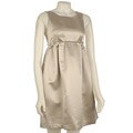 Max & Cleo Women's Satin Trapeze Pleat Dress