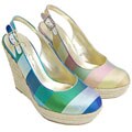 Jessica Simpson Women's 'Jada' Madras Plaid Wedges