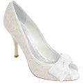 BCBG Women's Logo Peep Toe Pumps