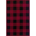 Woolrich Red/ Black Buffalo Check Wool Rug (3'6 x 5'6)