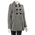 Coffee Shop Women's Houndstooth Babydoll Coat