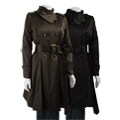 London Fog Women's Asymmetrical Collar Trench Coat
